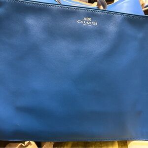 Coach Royal Blue Zipper Pouch